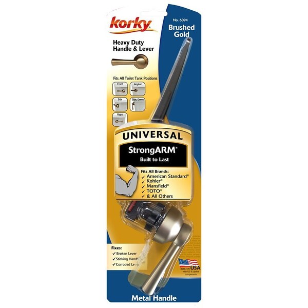 Korky Toilet Handle and Lever, Universal Mounting, 121/2 in L Flush